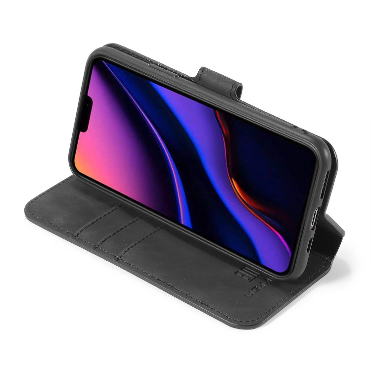 DG.MING Retro Oil Side Horizontal Flip Case with Holder & Card Slots & Wallet compatible with iPhone, Compatible with iPhone 11 Pro Max (2019)
