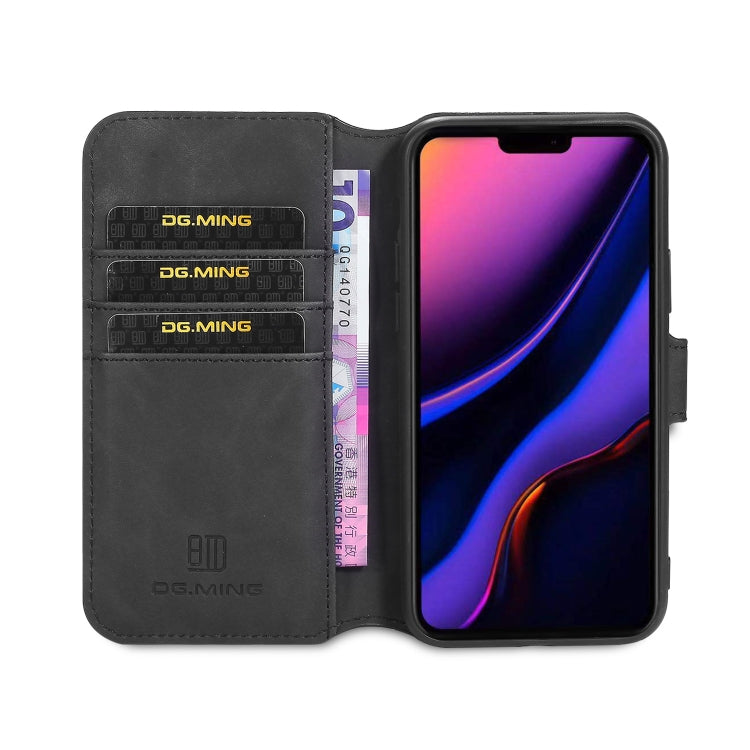 DG.MING Retro Oil Side Horizontal Flip Case with Holder & Card Slots & Wallet compatible with iPhone, Compatible with iPhone 11 Pro Max (2019)
