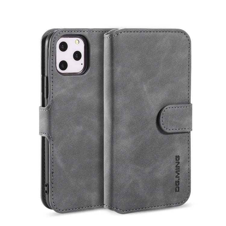 DG.MING Retro Oil Side Horizontal Flip Case with Holder & Card Slots & Wallet compatible with iPhone, Compatible with iPhone 11 Pro Max (2019)