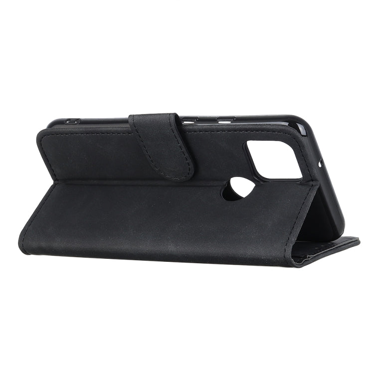 KHAZNEH Retro Texture PU + TPU Horizontal Flip Leather Case with Holder & Card Slots & Wallet, Compatible with OPPO A15