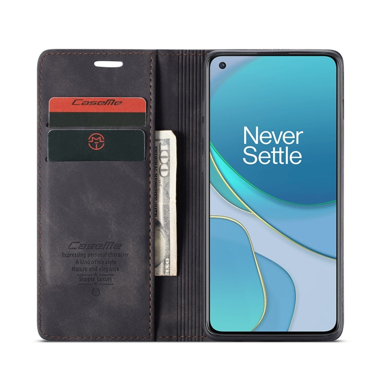 CaseMe-013 Multifunctional Retro Frosted Horizontal Flip Leather Case with Card Slot & Holder & Wallet, Compatible with OnePlus 8T