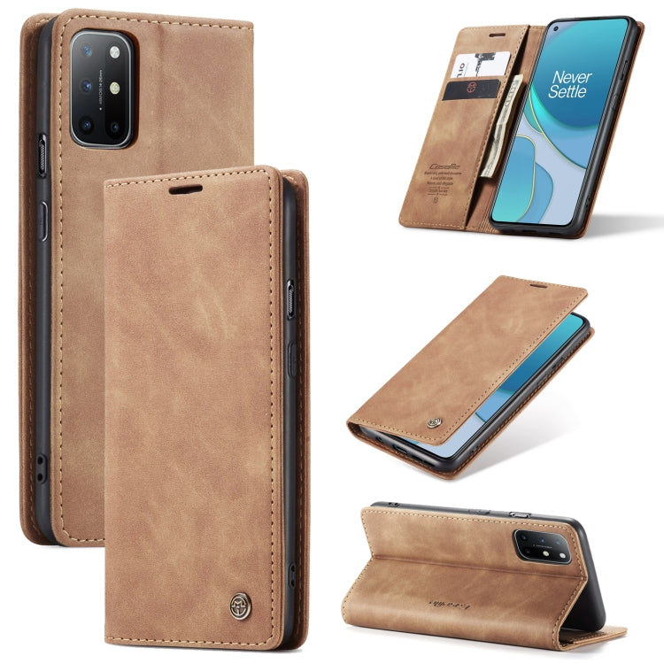 CaseMe-013 Multifunctional Retro Frosted Horizontal Flip Leather Case with Card Slot & Holder & Wallet, Compatible with OnePlus 8T