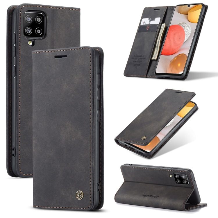 CaseMe-013 Multifunctional Retro Frosted Horizontal Flip Leather Case with Card Slot & Holder & Wallet, Compatible with Samsung Galaxy A42 5G
