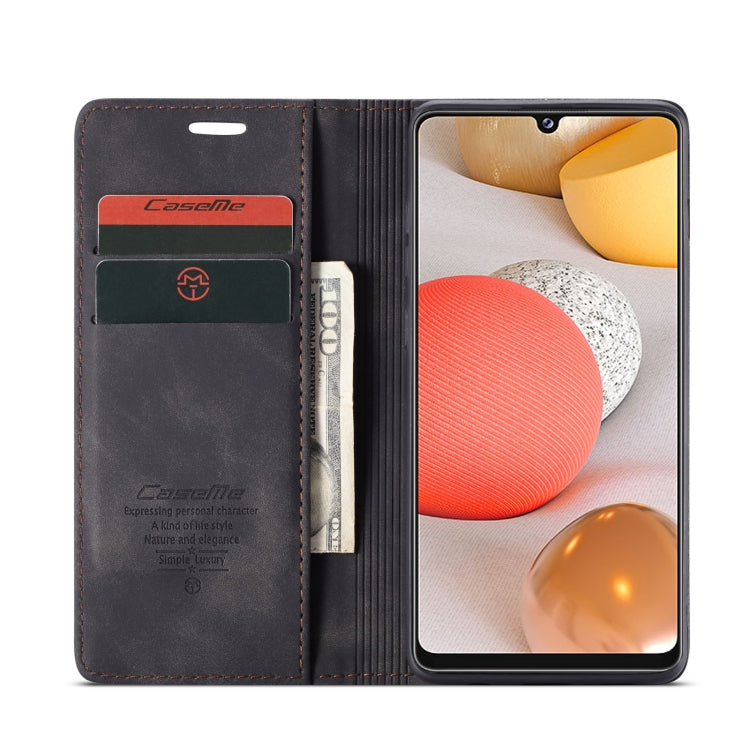 CaseMe-013 Multifunctional Retro Frosted Horizontal Flip Leather Case with Card Slot & Holder & Wallet, Compatible with Samsung Galaxy A42 5G