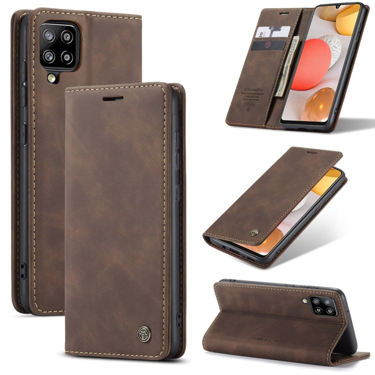 CaseMe-013 Multifunctional Retro Frosted Horizontal Flip Leather Case with Card Slot & Holder & Wallet, Compatible with Samsung Galaxy A42 5G