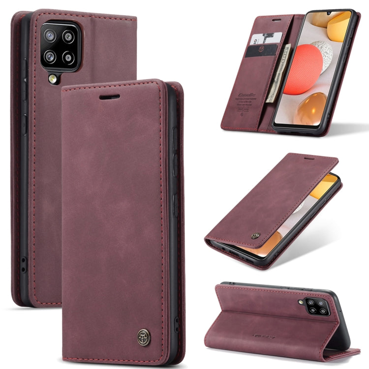 CaseMe-013 Multifunctional Retro Frosted Horizontal Flip Leather Case with Card Slot & Holder & Wallet, Compatible with Samsung Galaxy A42 5G