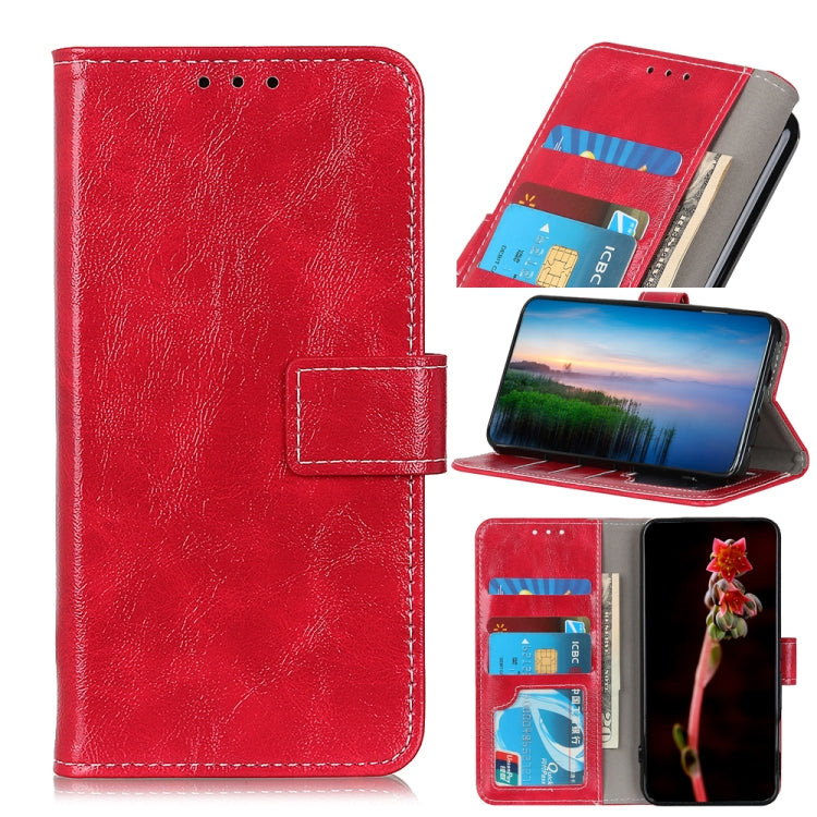 Retro Crazy Horse Texture Horizontal Flip Leather Case with Holder & Card Slots & Photo Frame & Wallet, Compatible with OPPO Reno5 Pro 5G