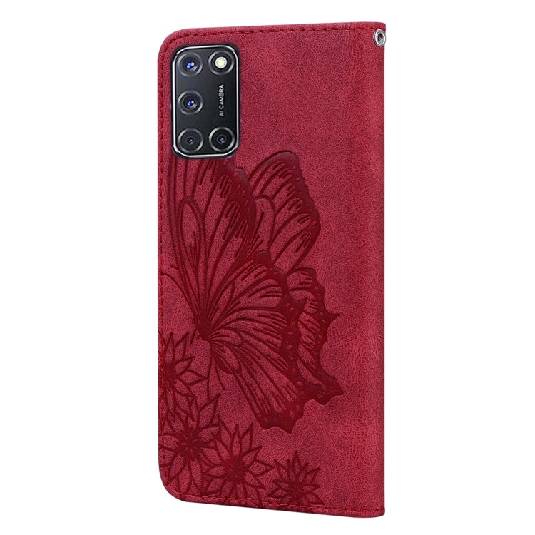 Retro Skin Feel Butterflies Embossing Horizontal Flip Leather Case with Holder & Card Slots & Wallet, Compatible with OPPO A52 / A72 / A92