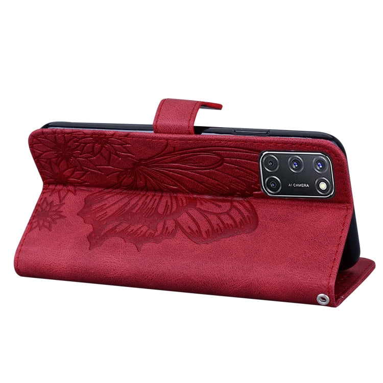 Retro Skin Feel Butterflies Embossing Horizontal Flip Leather Case with Holder & Card Slots & Wallet, Compatible with OPPO A52 / A72 / A92