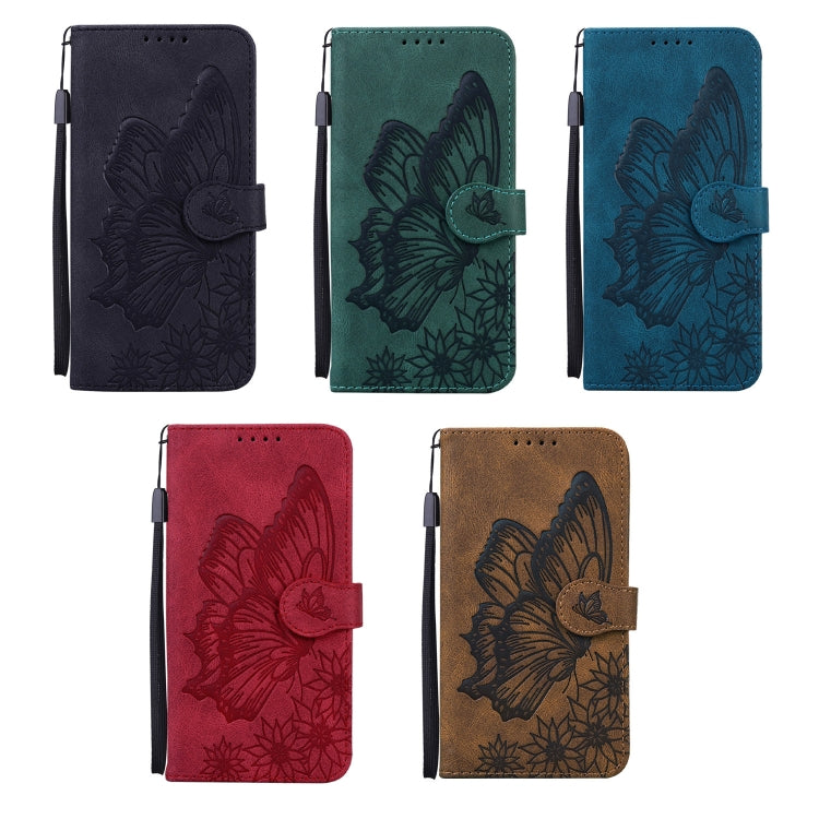 Retro Skin Feel Butterflies Embossing Horizontal Flip Leather Case with Holder & Card Slots & Wallet, Compatible with OPPO A52 / A72 / A92