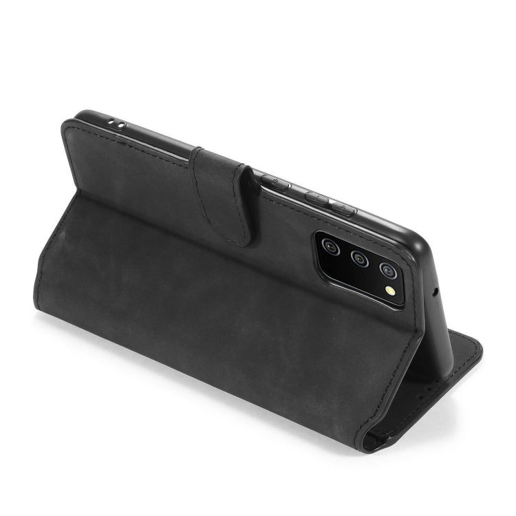 DG.MING Retro Oil Side Horizontal Flip Leather Case with Holder & Card Slots & Wallet, Compatible with samsung Galaxy A02s