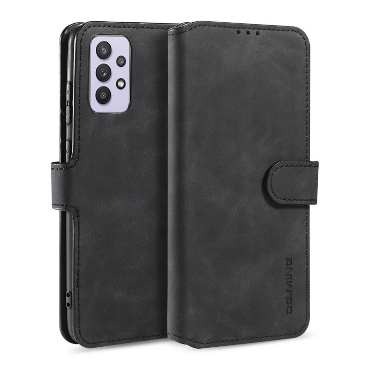 DG.MING Retro Oil Side Horizontal Flip Leather Case with Holder & Card Slots & Wallet, Compatible with samsung Galaxy A32 5G