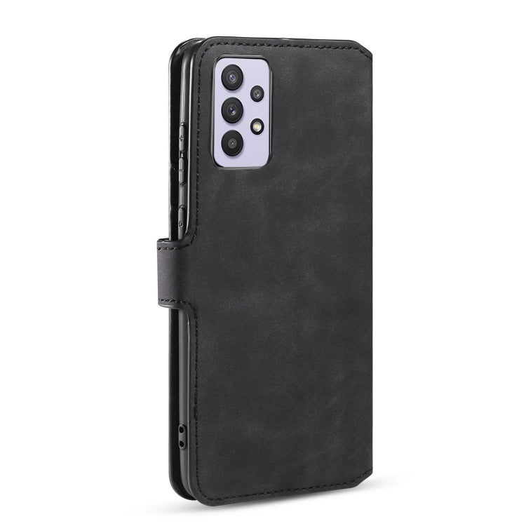 DG.MING Retro Oil Side Horizontal Flip Leather Case with Holder & Card Slots & Wallet, Compatible with samsung Galaxy A32 5G