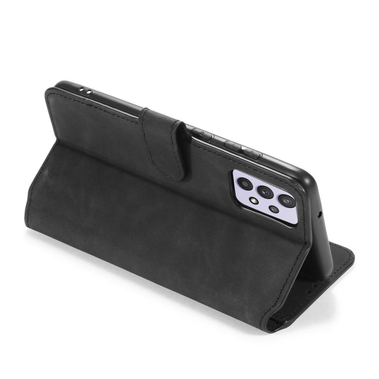 DG.MING Retro Oil Side Horizontal Flip Leather Case with Holder & Card Slots & Wallet, Compatible with samsung Galaxy A32 5G