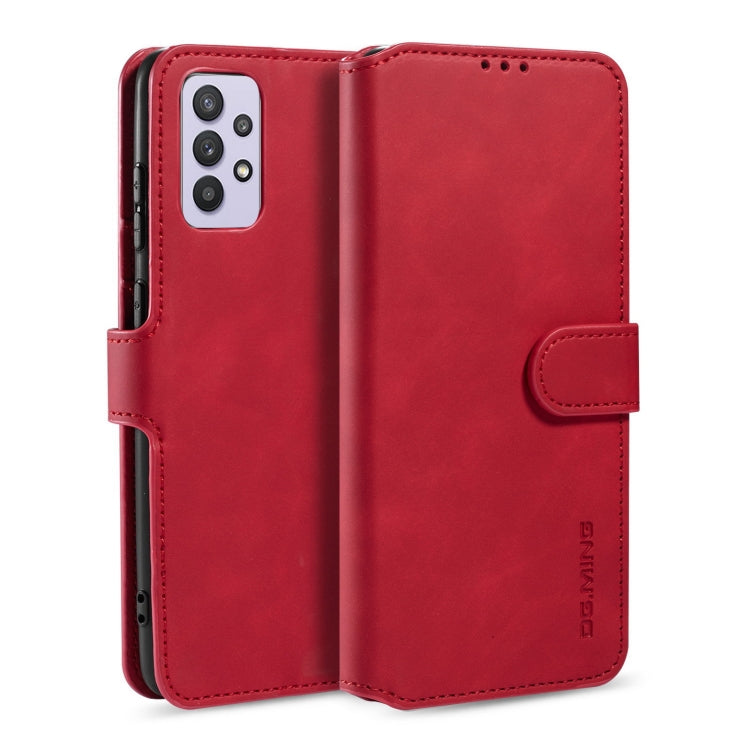 DG.MING Retro Oil Side Horizontal Flip Leather Case with Holder & Card Slots & Wallet, Compatible with samsung Galaxy A32 5G