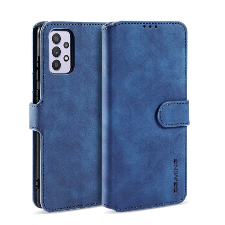 DG.MING Retro Oil Side Horizontal Flip Leather Case with Holder & Card Slots & Wallet, Compatible with samsung Galaxy A32 5G
