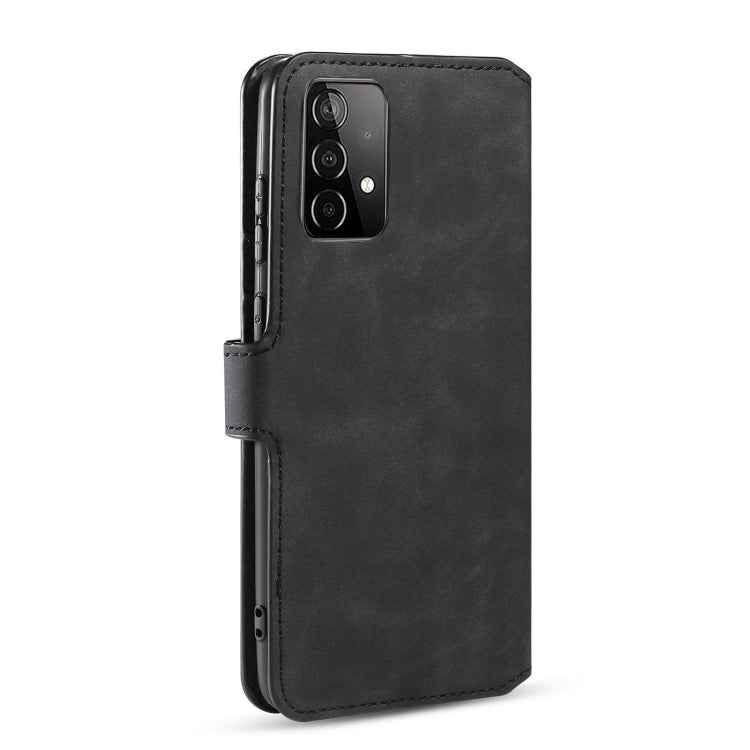 DG.MING Retro Oil Side Horizontal Flip Leather Case with Holder & Card Slots & Wallet, Compatible with samsung Galaxy A52 5G / 4G