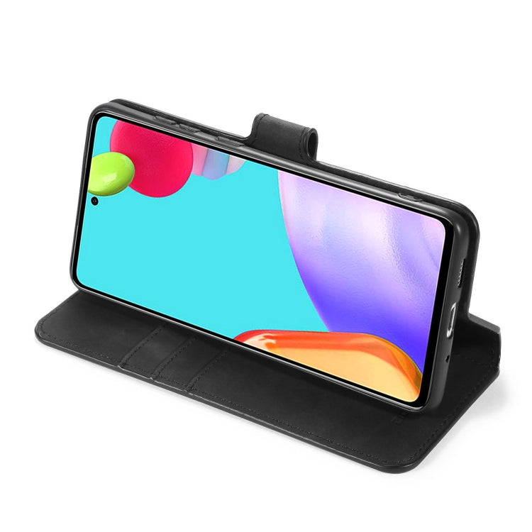 DG.MING Retro Oil Side Horizontal Flip Leather Case with Holder & Card Slots & Wallet, Compatible with samsung Galaxy A52 5G / 4G