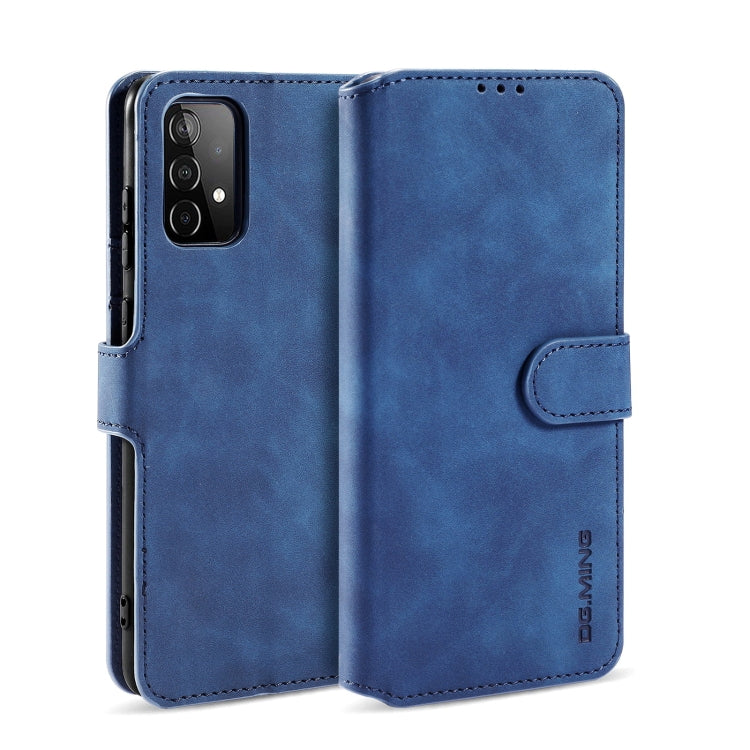 DG.MING Retro Oil Side Horizontal Flip Leather Case with Holder & Card Slots & Wallet, Compatible with samsung Galaxy A52 5G / 4G