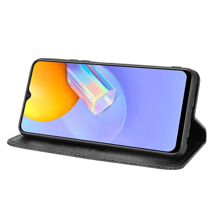 Magnetic Buckle Retro Crazy Horse Texture Horizontal Flip Leather Case with Holder & Card Slots & Photo Frame, Compatible with vivo Y51A ( 2021) / Y51 (2020) Overseas Version (India / Southeast Asia)