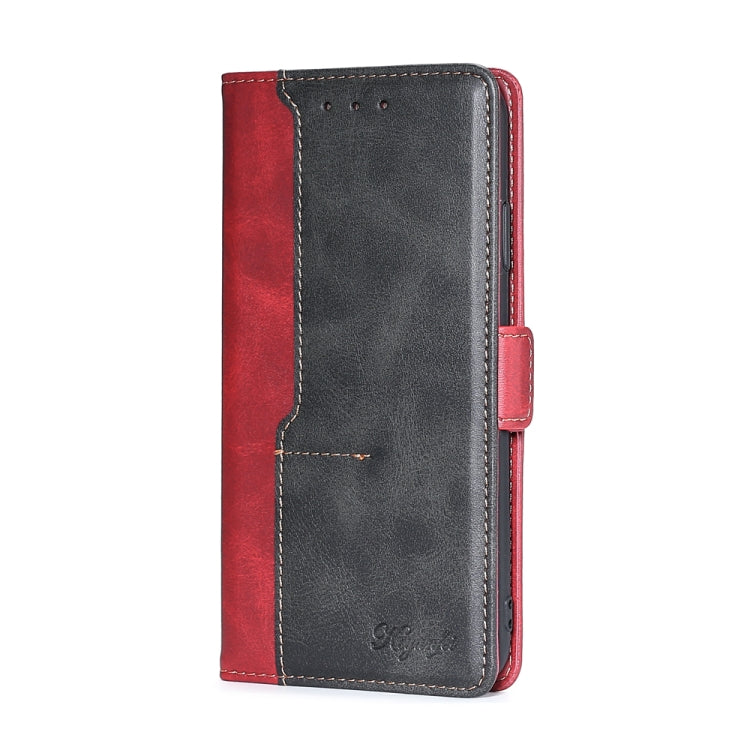 Retro Texture Contrast Color Side Buckle Horizontal Flip Leather Case with Holder & Card Slots & Wallet, Compatible with vivo Y52s 5G