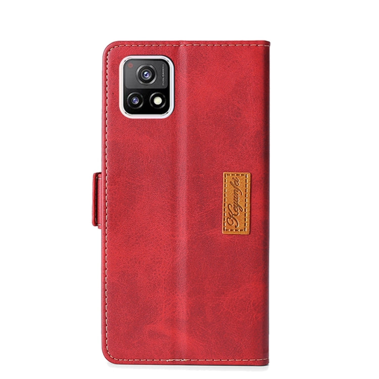 Retro Texture Contrast Color Side Buckle Horizontal Flip Leather Case with Holder & Card Slots & Wallet, Compatible with vivo Y52s 5G