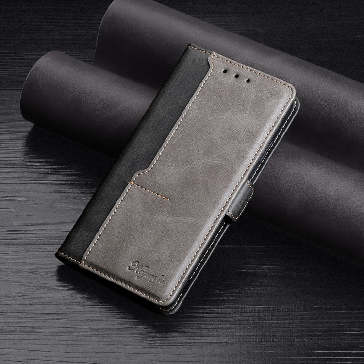 Retro Texture Contrast Color Side Buckle Horizontal Flip Leather Case with Holder & Card Slots & Wallet, Compatible with vivo Y52s 5G