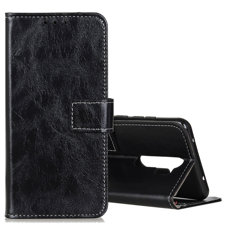 Retro Crazy Horse Texture Horizontal Flip Leather Case with Holder & Card Slots & Photo Frame & Wallet, Compatible with OPPO A9 (2020)