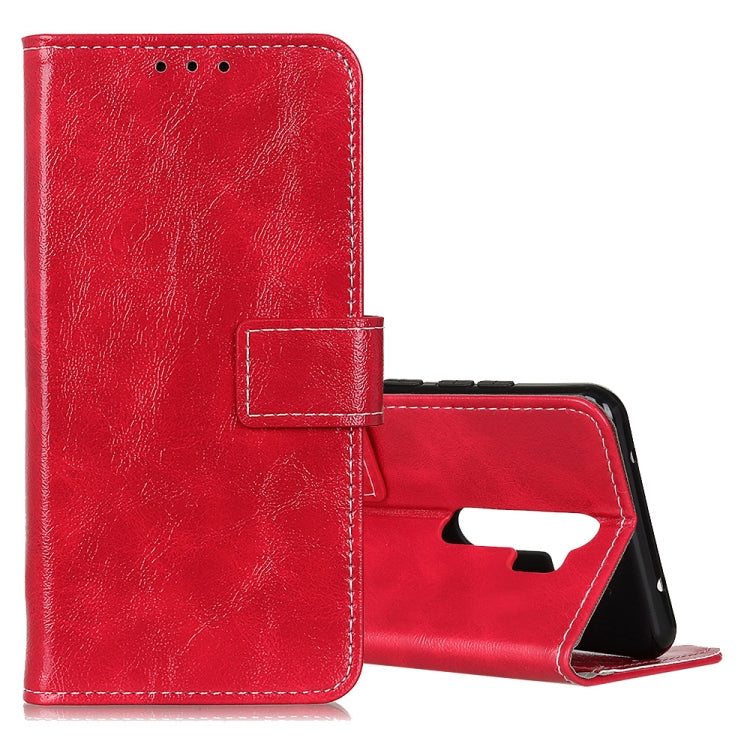 Retro Crazy Horse Texture Horizontal Flip Leather Case with Holder & Card Slots & Photo Frame & Wallet, Compatible with OPPO A9 (2020)