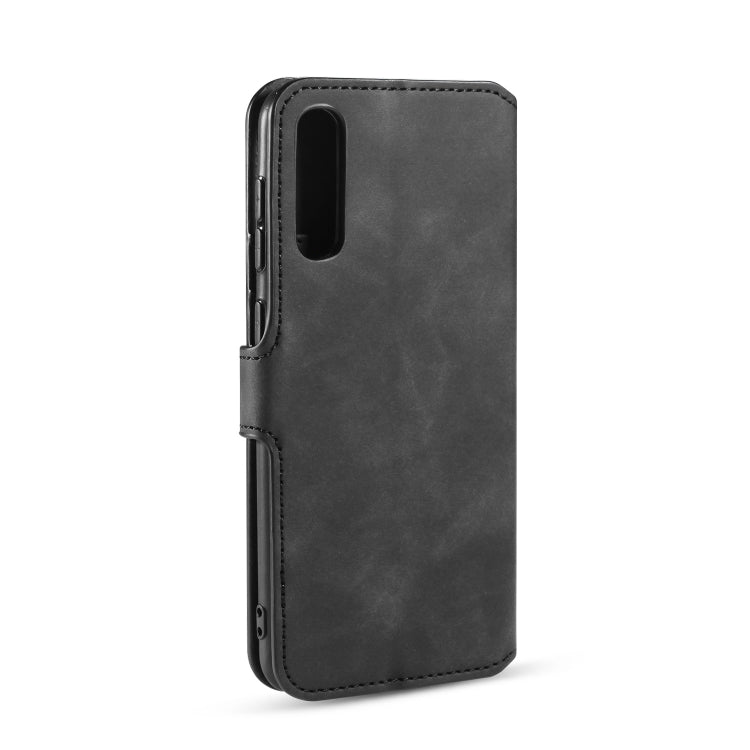 DG.MING Retro Oil Side Horizontal Flip Case with Holder & Card Slots & Wallet, Compatible with Galaxy A30s / A50s