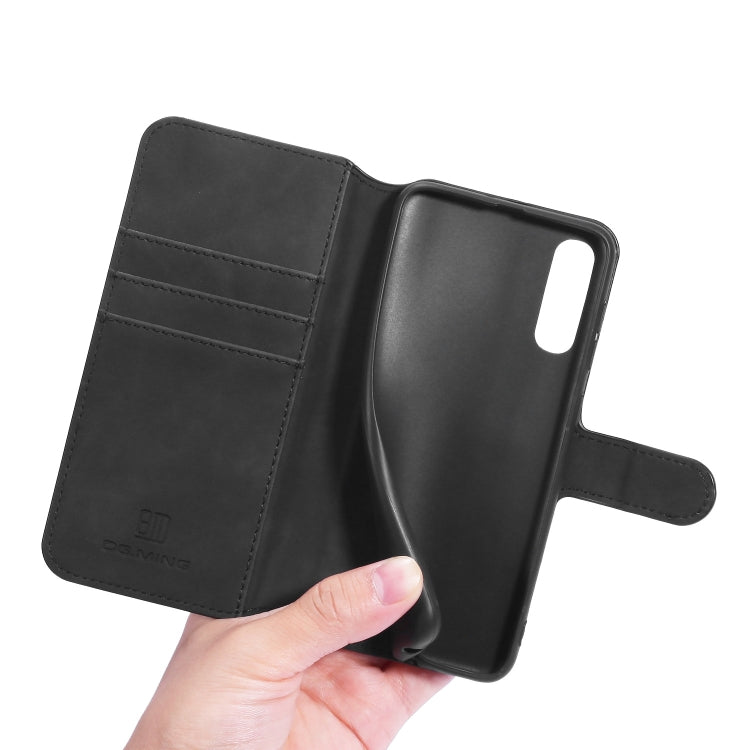 DG.MING Retro Oil Side Horizontal Flip Case with Holder & Card Slots & Wallet, Compatible with Galaxy A30s / A50s