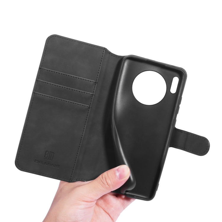 DG.MING Retro Oil Side Horizontal Flip Case with Holder & Card Slots & Wallet, Compatible with Huawei Mate 30