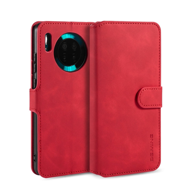 DG.MING Retro Oil Side Horizontal Flip Case with Holder & Card Slots & Wallet, Compatible with Huawei Mate 30