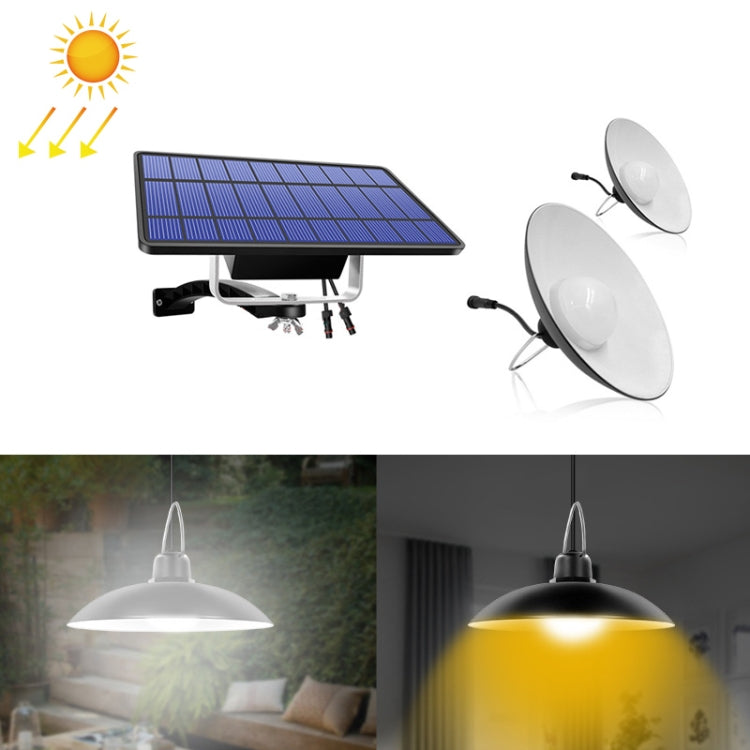 2 in 1 Solar Light Landscape Courtyard Corridor Lighting 32-LED Retro Chandelier, Warm Light