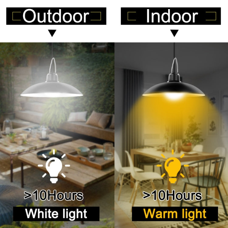 2 in 1 Solar Light Landscape Courtyard Corridor Lighting 32-LED Retro Chandelier, Warm Light