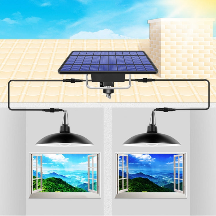 2 in 1 Solar Light Landscape Courtyard Corridor Lighting 32-LED Retro Chandelier, Warm Light
