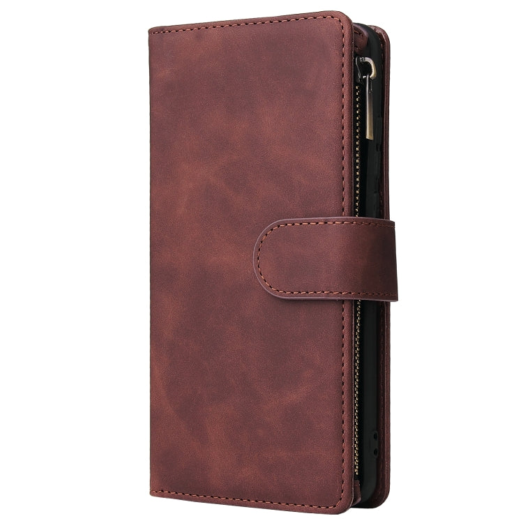 Multifunctional Retro Frosted Horizontal Flip Leather Case with Card Slot & Holder & Zipper Wallet & Photo Frame & Lanyard, Compatible with Huawei P30 Pro