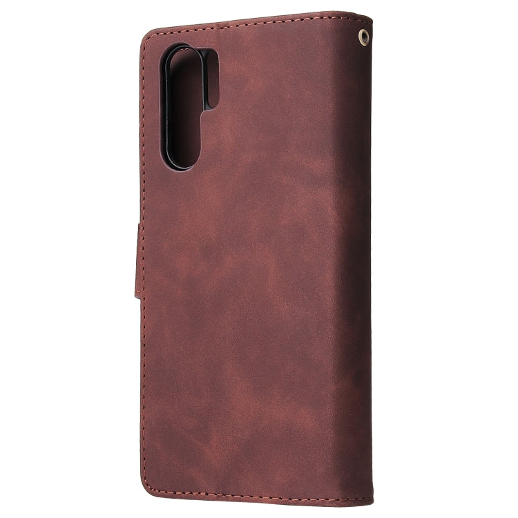Multifunctional Retro Frosted Horizontal Flip Leather Case with Card Slot & Holder & Zipper Wallet & Photo Frame & Lanyard, Compatible with Huawei P30 Pro