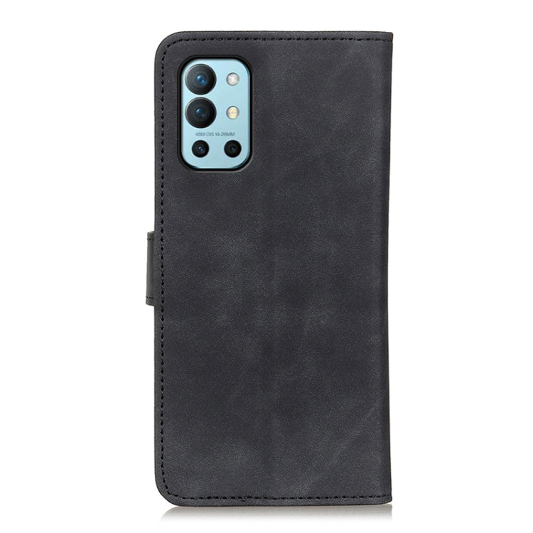 KHAZNEH Retro Texture PU + TPU Horizontal Flip Leather Case with Holder & Card Slots & Wallet, Compatible with OnePlus 9R