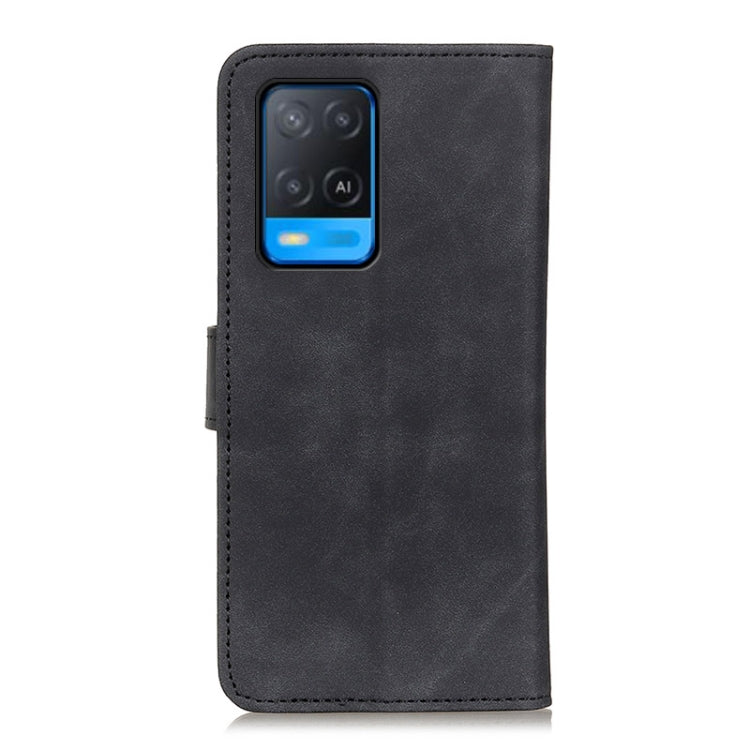 KHAZNEH Retro Texture PU + TPU Horizontal Flip Leather Case with Holder & Card Slots & Wallet, Compatible with OPPO A54 4G