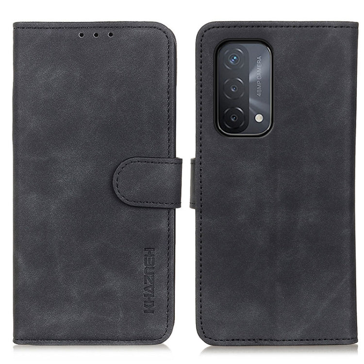 KHAZNEH Retro Texture PU + TPU Horizontal Flip Leather Case with Holder & Card Slots & Wallet, Compatible with OPPO A93 5G / A54 5G / A74 5G