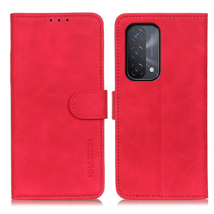 KHAZNEH Retro Texture PU + TPU Horizontal Flip Leather Case with Holder & Card Slots & Wallet, Compatible with OPPO A93 5G / A54 5G / A74 5G