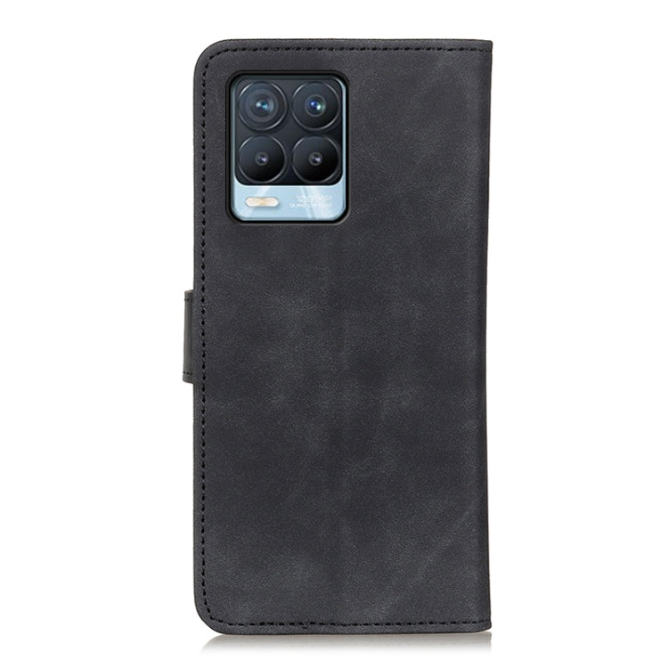 KHAZNEH Retro Texture PU + TPU Horizontal Flip Leather Case with Holder & Card Slots & Wallet, Compatible with OPPO Realme 8 / 8 Pro