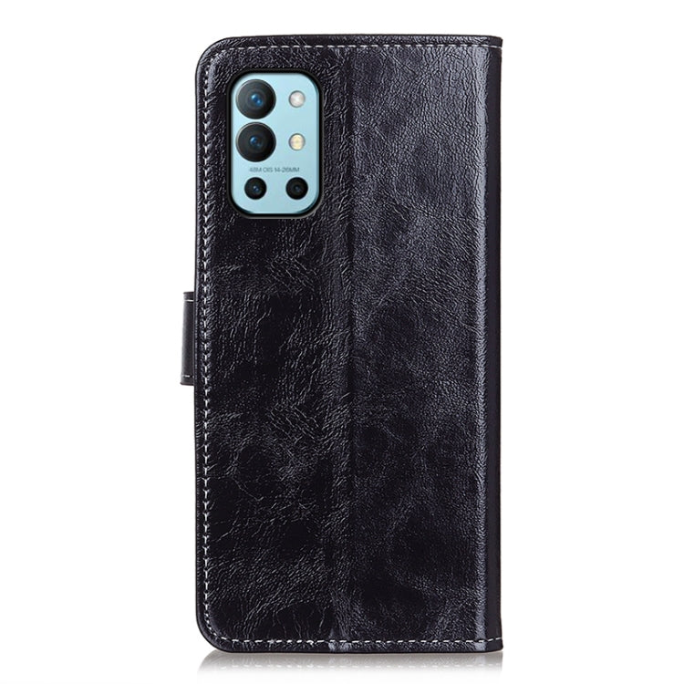 Retro Crazy Horse Texture Horizontal Flip Leather Case with Holder & Card Slots & Photo Frame & Wallet, Compatible with OnePlus 9R