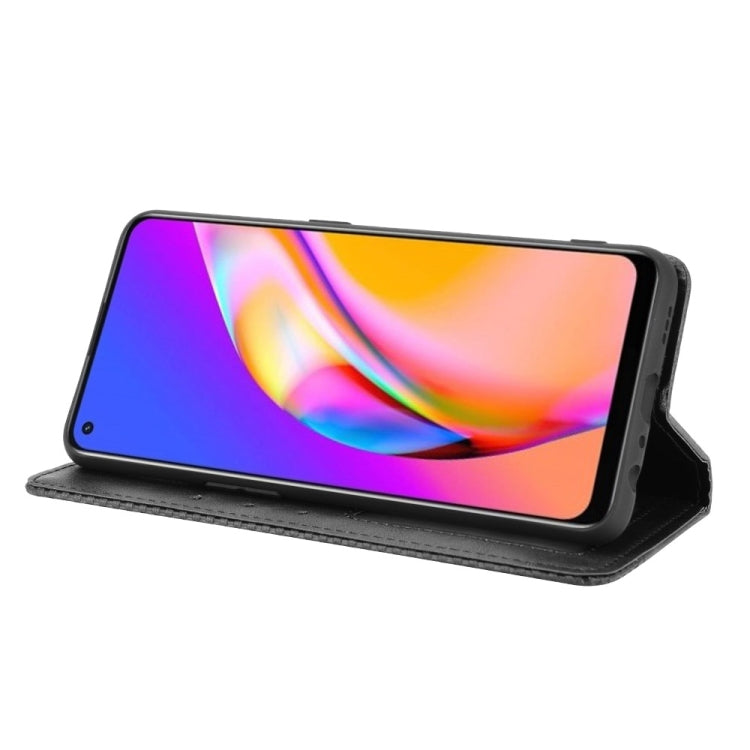 Magnetic Buckle Retro Crazy Horse Texture Horizontal Flip Leather Case with Holder & Card Slots & Photo Frame, Compatible with OPPO A94 4G / F19 Pro 4G / Reno5 F