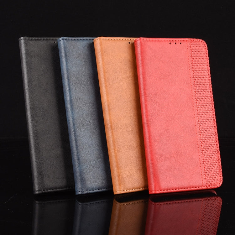 Magnetic Buckle Retro Crazy Horse Texture Horizontal Flip Leather Case with Holder & Card Slots & Photo Frame, Compatible with OPPO Reno5 Pro Plus / Find X3 Neo