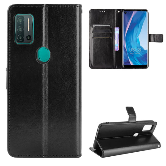 Retro Crazy Horse Texture Horizontal Flip Leather Case with Holder & Card Slots & Photo Frame