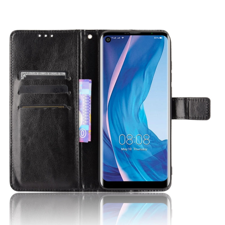 Retro Crazy Horse Texture Horizontal Flip Leather Case with Holder & Card Slots & Photo Frame