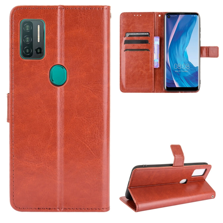 Retro Crazy Horse Texture Horizontal Flip Leather Case with Holder & Card Slots & Photo Frame