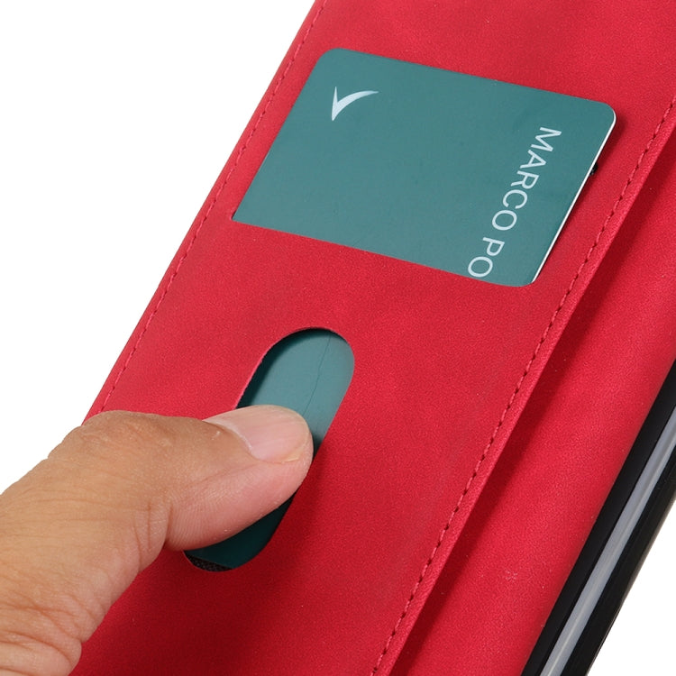 KHAZNEH Retro Texture Horizontal Flip Leather Case with Holder & Card Slots & Wallet, Compatible with OPPO F19